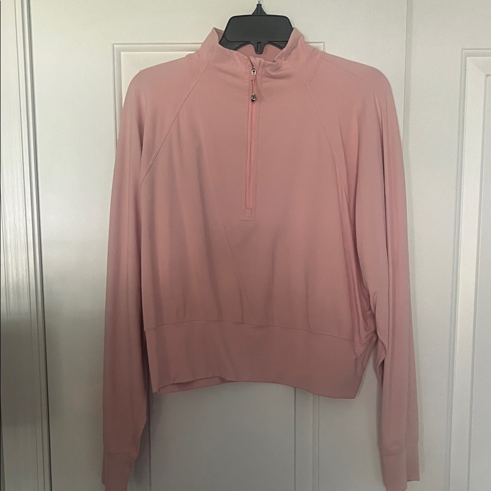Lululemon Athletica Pink Long Sleeve Polo Sweatshirt